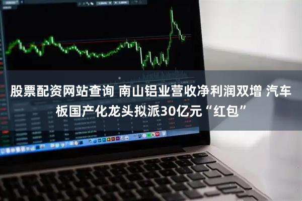 股票配资网站查询 南山铝业营收净利润双增 汽车板国产化龙头拟派30亿元“红包”